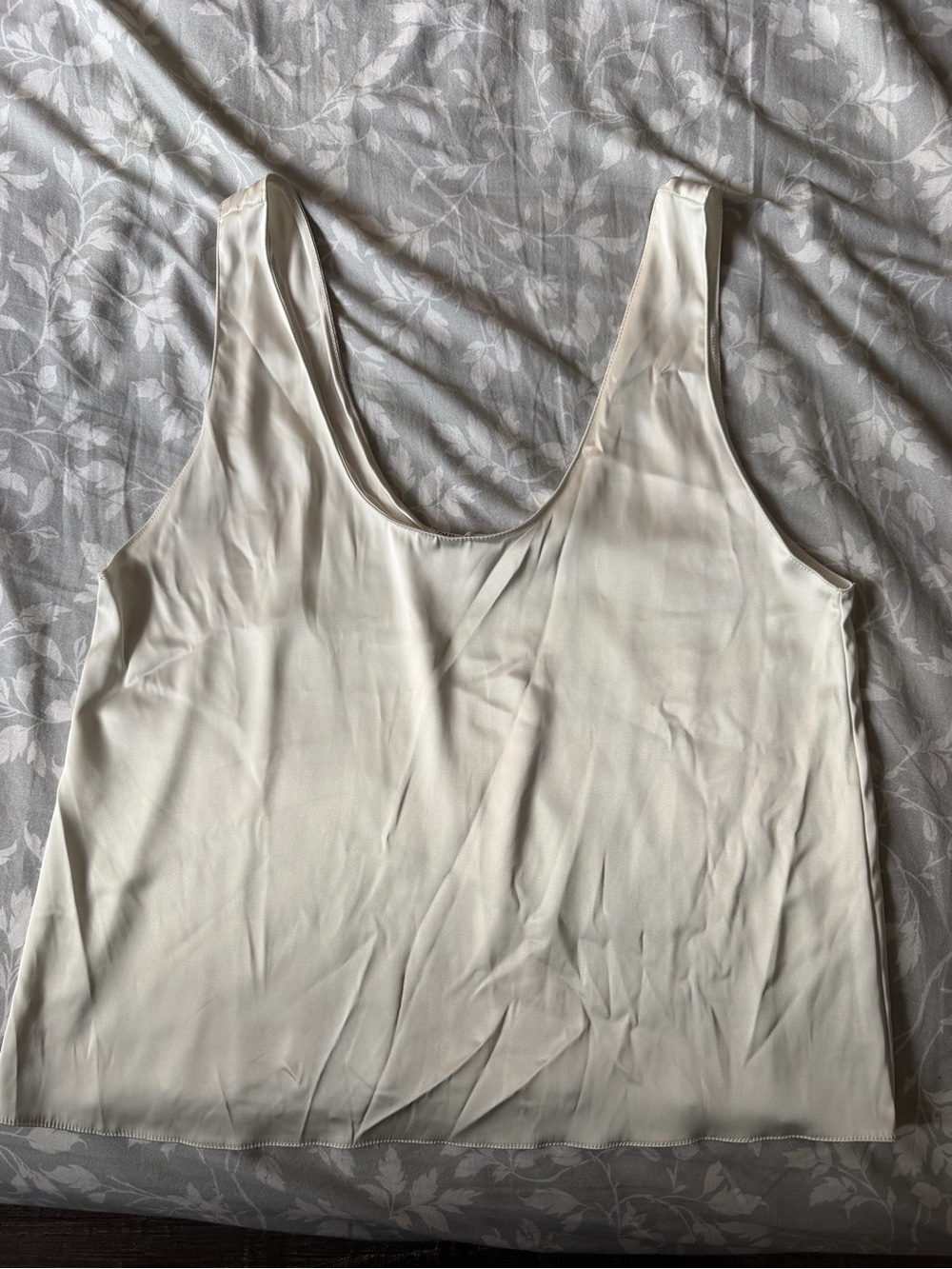 Zara Scoop Neck Tank Top in Light Cream